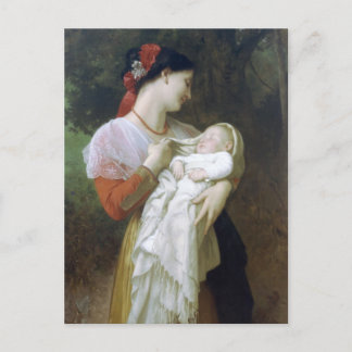 Cartão Postal Admiração materna por William Adolphe Bouguereau