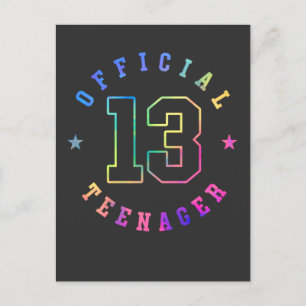 Cartão Postal Adolescente Oficial Treze Anos de idade 13º Aniver