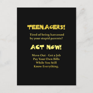 Cartão Postal Adolescentes Engraçados Atuam Agora Piada