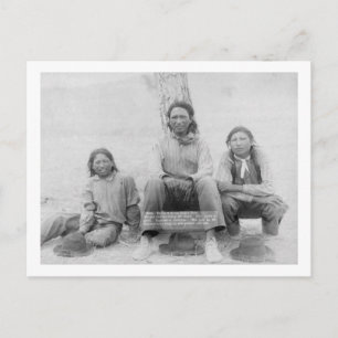 Cartão Postal Adolescentes índios Lakota no Vestido Ocidental