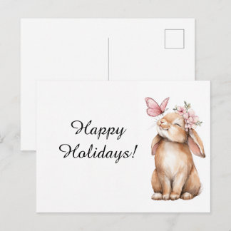 Cartão Postal Adorable Easter a cute bunny