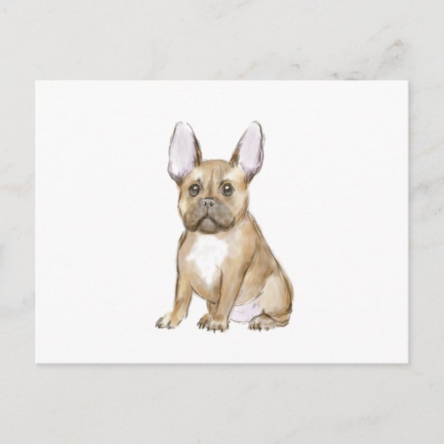 Cartão Postal Adorable french bulldog puppy (Frente)