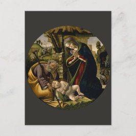 Cartão Postal Adoração da criança Cristo por Botticelli
