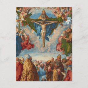 Cartão Postal Adoração do detalhe da Trinidade por Albrecht Du