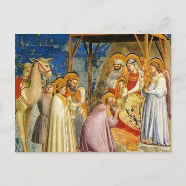 Cartão Postal Adoração Do Giotto Magi 1305 (Frente)