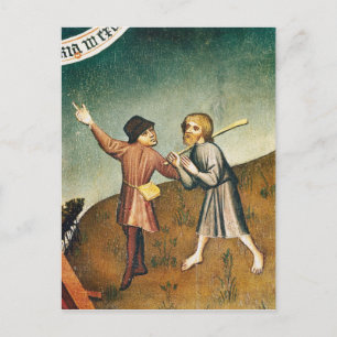 Cartão Postal Adoração do Magi, detalhes do