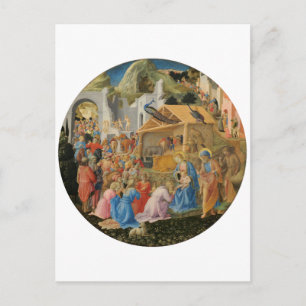 Cartão Postal Adoração dos Magos por Fra Angelico e Filippo