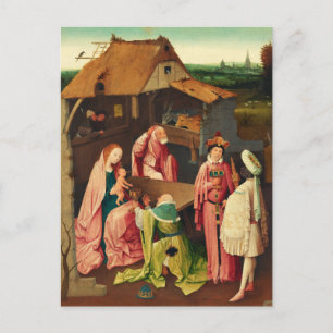 Cartão Postal Adoração dos Magos por Hieronymus Bosch