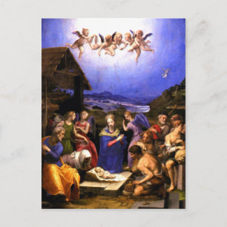 Cartão Postal Adoração dos Pastores - Bronzino - Italiano