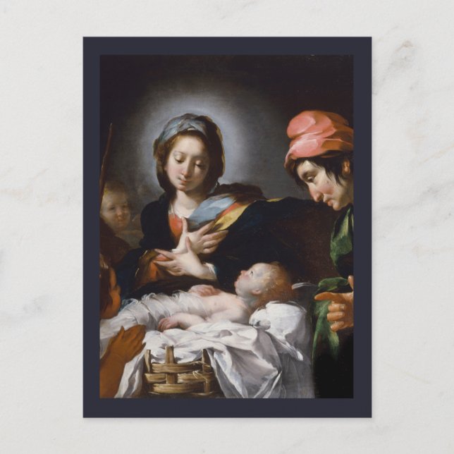 Cartão Postal Adoração dos Pastores do século 17 (Frente)