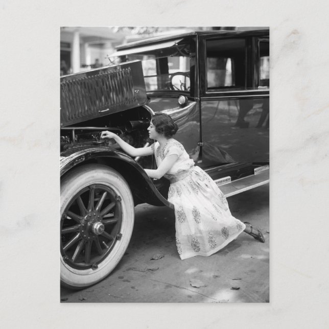 Cartão Postal Adorando Meu Carro Antigo, 1920 (Frente)