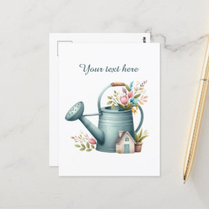 Cartão Postal Adoráveis amantes de jardinagem personalizáveis 