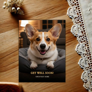 Cartão Postal Adorável Pembroke Welsh Corgi Recupere-se