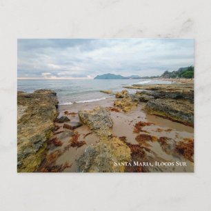 Cartão Postal Adorável praia Sunset nos Papais noeis Maria, Iloc