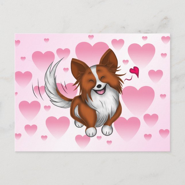 Cartão Postal Adorável Puppy (Frente)