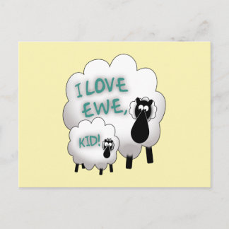 Cartão Postal Adoro A Ewe, Miúdo!