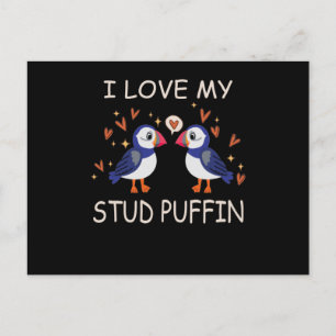 Cartão Postal Adoro A Minha Relação De Puffin Puffin