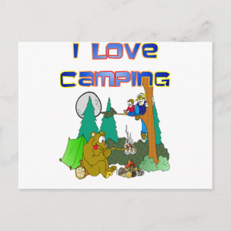 Cartão Postal Adoro acampar