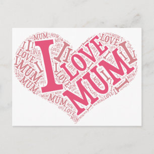 Cartão Postal Adoro Cartão-postal de Mãe Horizontal