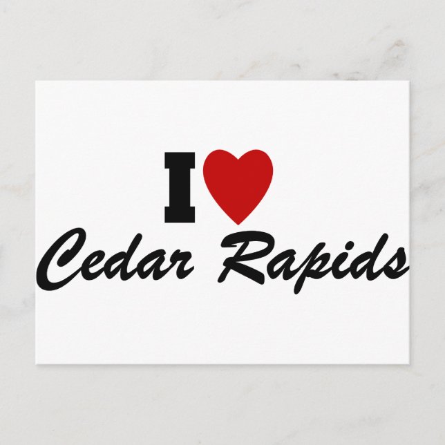 Cartão Postal Adoro Cedar Rapids (Frente)