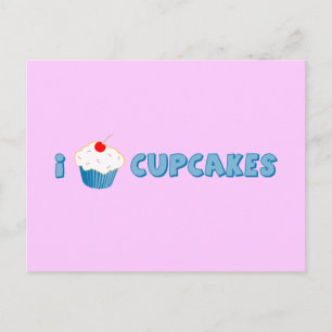 Cartão Postal Adoro Cupcakes