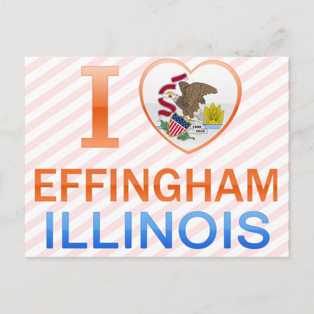 Cartão Postal Adoro Effingham, IL (Frente)