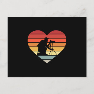 Cartão Postal Adoro Fotografar Vintage Heart