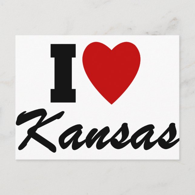 Cartão Postal Adoro Kansas (Frente)