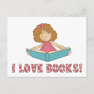 Cartão Postal Adoro Livros!