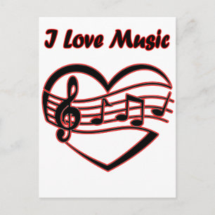 Cartão Postal Adoro Música