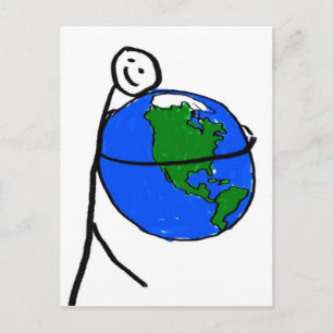Cartão Postal Adoro o desenho das crianças da minha terra curand