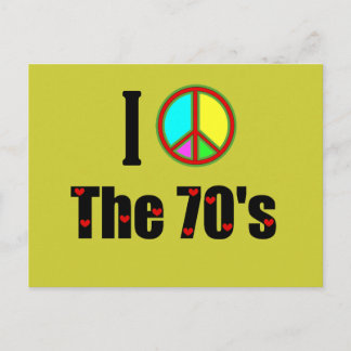 Cartão Postal Adoro o Sinal de Paz dos anos 70