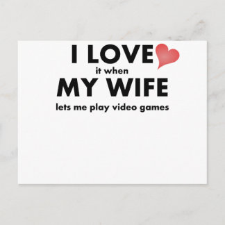 Cartão Postal Adoro Quando Minha Esposa Me Deixa Jogar Videos ga