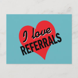 Cartão Postal Adoro referências de coração