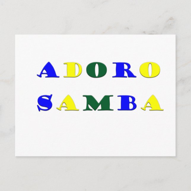 Cartão Postal Adoro Samba (Frente)