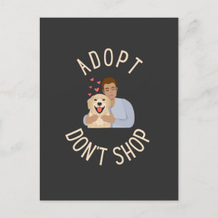 Cartão Postal Adotar Não Comprar - Adoção de Cão