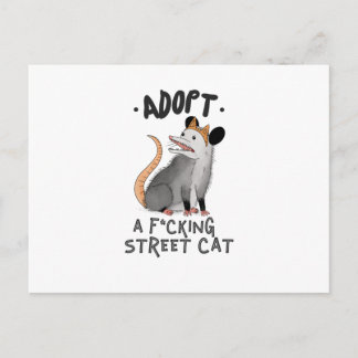 CARTÃO POSTAL ADOTAR UM GATO DA RUA F*CKING