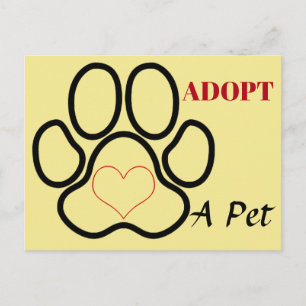Cartão Postal Adotar Um Pet
