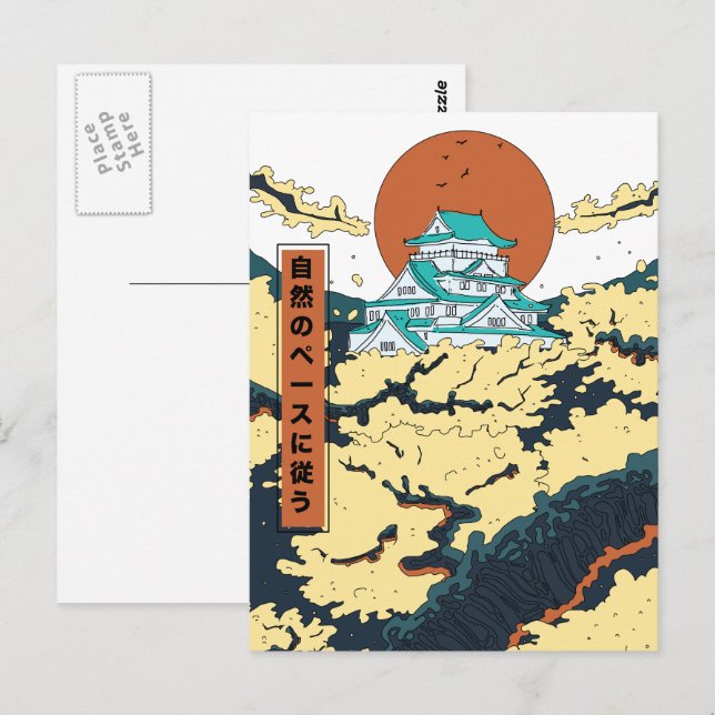 Cartão Postal Adote o ritmo da natureza (Frente/Verso)