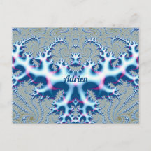 ADRIEN ~ Icy White e Blue 3D Design Fractal ~