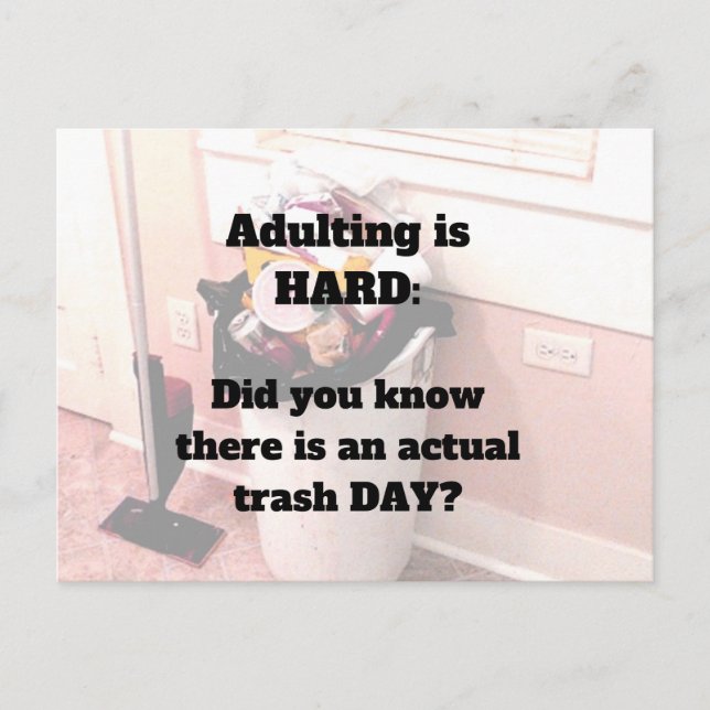 Cartão Postal Adultar é DURO postal dia de lixo? (Frente)