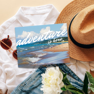 Cartão Postal Adventure Está Aqui - No Norte De Michigan