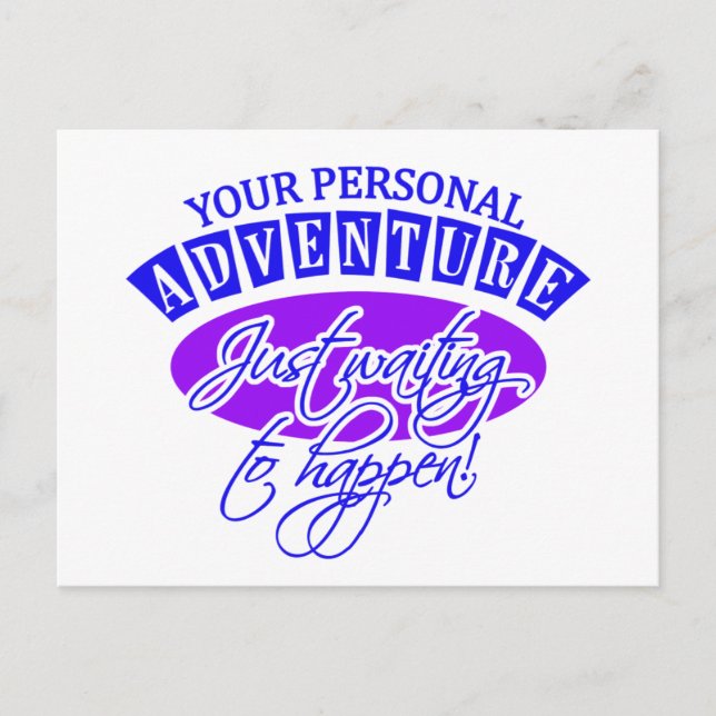 Cartão postal ADVENTURE - personalizável (Frente)