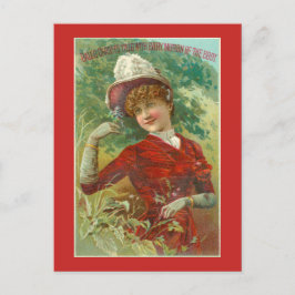 Cartão Postal Advertisement vitoriano do Corset