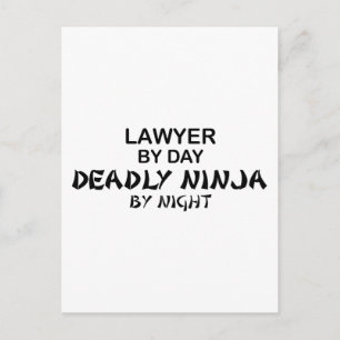 Cartão Postal Advogado Deadly Ninja por Noite
