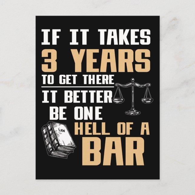 Cartão Postal Advogado Engraçado Estudante Futuro Advogado (Frente)