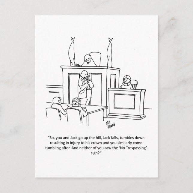 Cartão Postal Advogado Engraçado Humor Postcard (Frente)