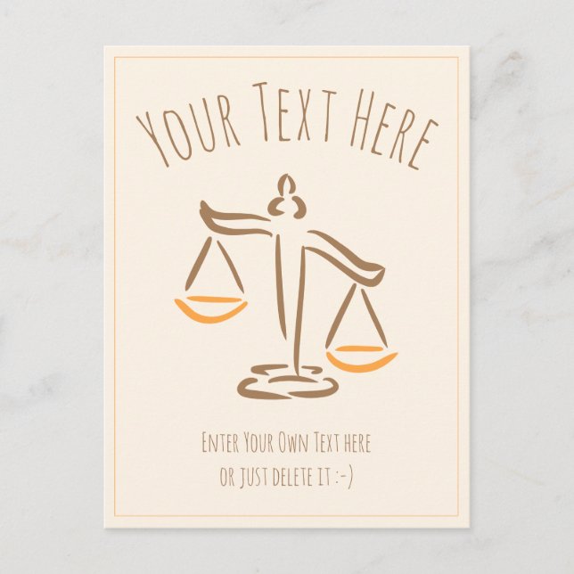 Cartão Postal Advogado | Procurador | Juíza | Empresa de Direito (Frente)