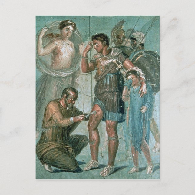 Cartão Postal Aeneas ferido de Pompeia (Frente)
