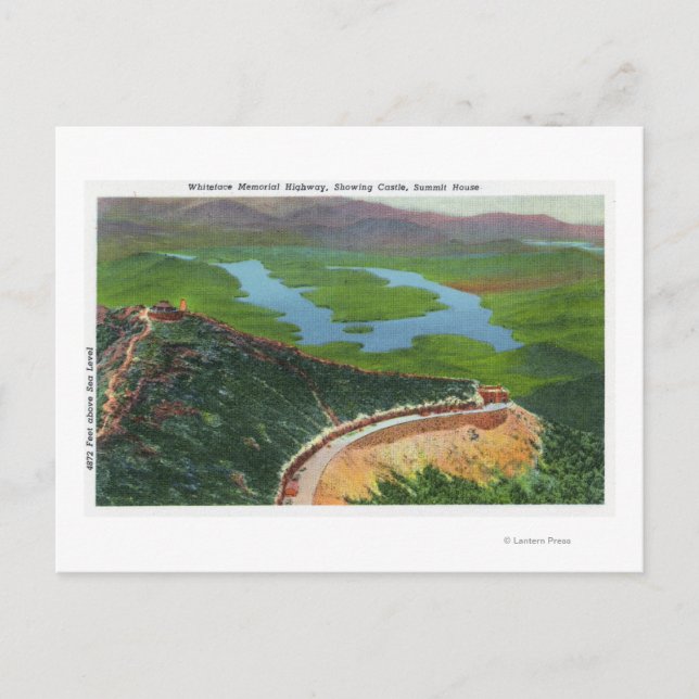 Cartão Postal Aéreo da Memorial Hwy, Castelo, Summit House (Frente)